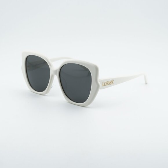 Loewe LW40133F 25A Sunglasses Ivory Butterfly Frame, Smoke Lenses main image 8